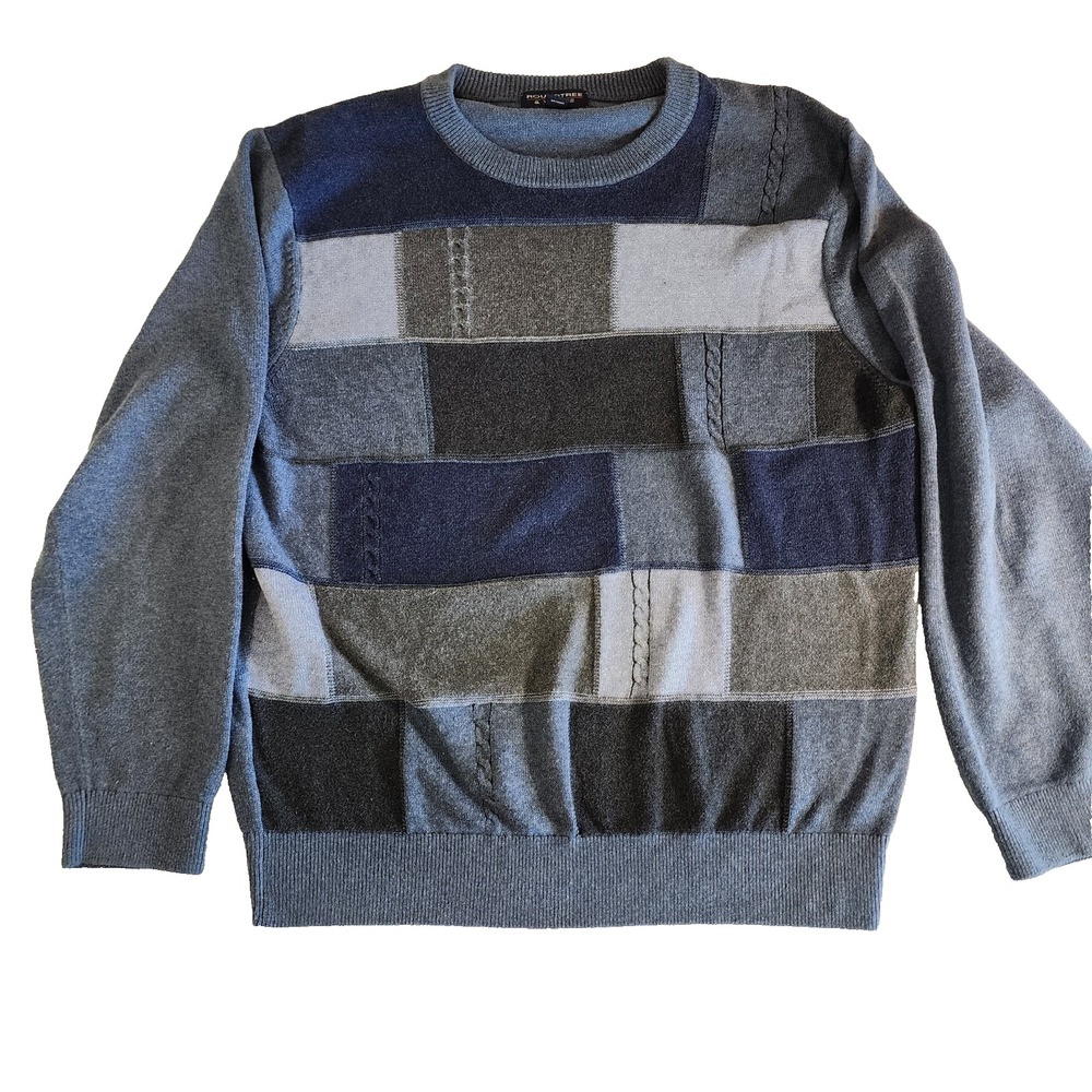 Roundtree & Yorke Cotton Cashmere Blend Mens Sweater L Grandpa Dad